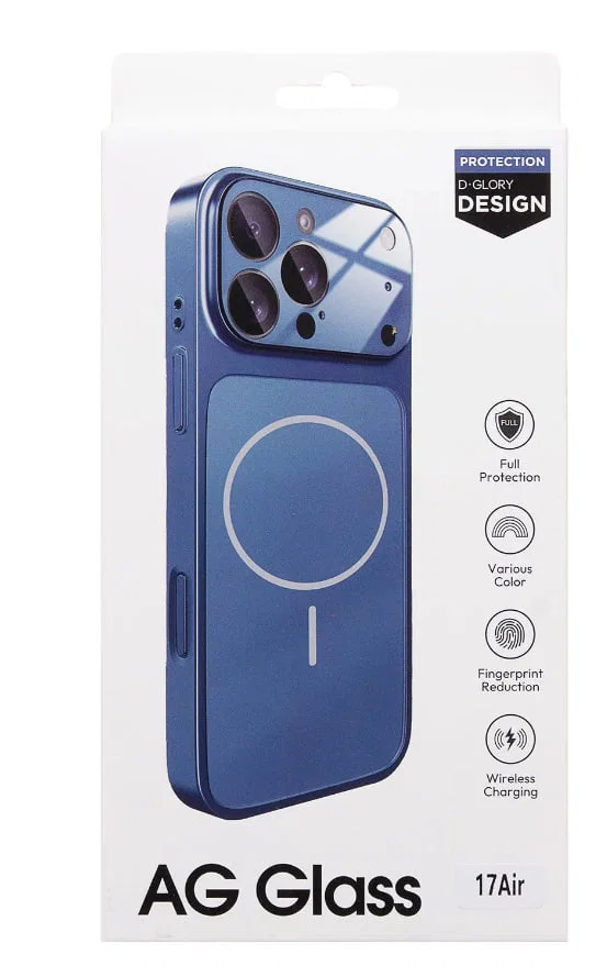 Чехол AG Glass with MagSafe для iPhone 17 Pro Max Blue