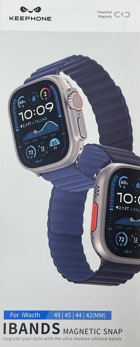 Ремешок силиконовый  для AW Keephone Dual Color iBands 42/49 Blue / Black