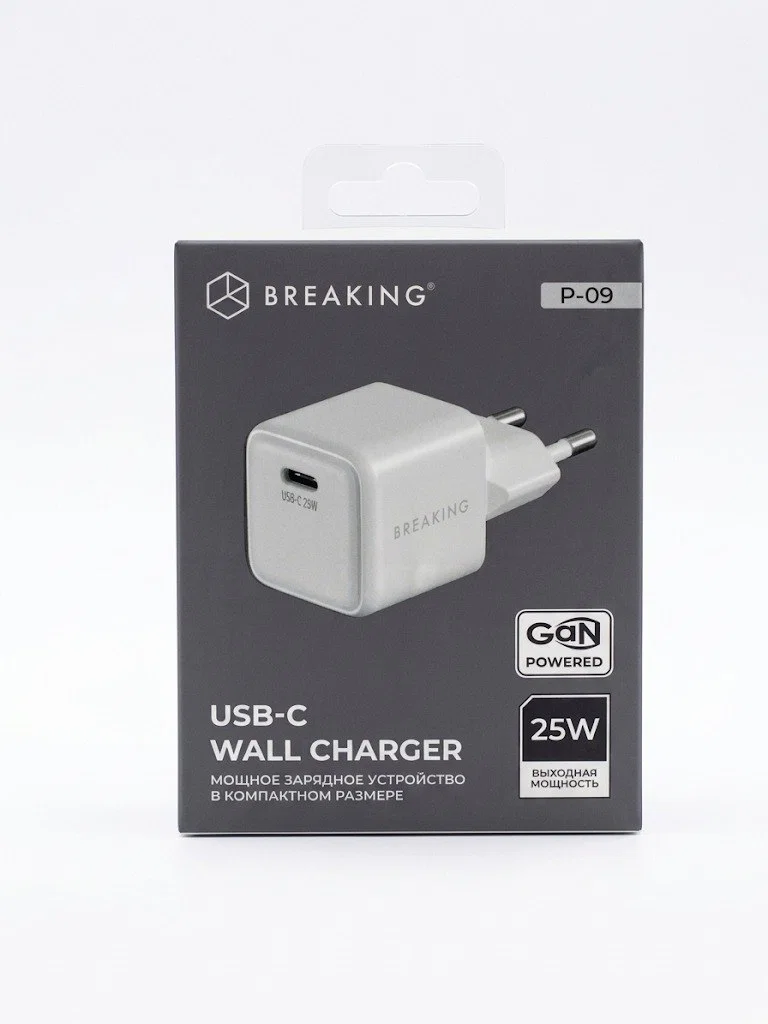 Адаптер Breaking P-09 GaN USB-C 25W (White)