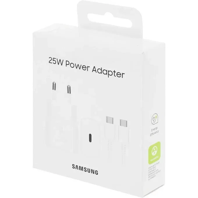 Адаптер Samsung USB-C 25W с кабелем USB-C 1m (White)