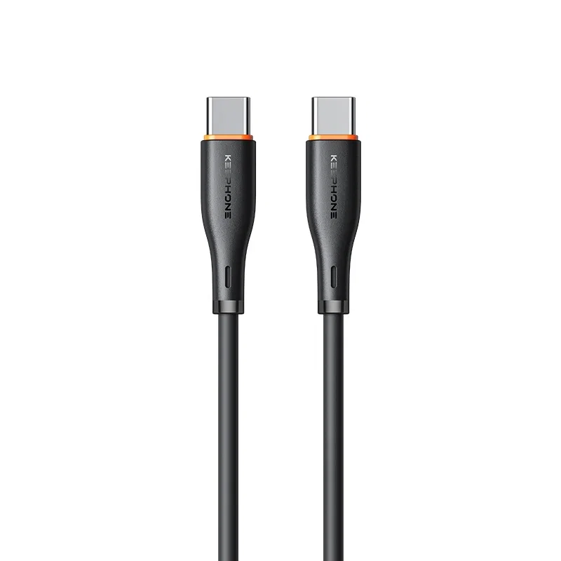 Кабель Keephone Liquid Silicone 60W USB-С - USB-C 1m (Black)