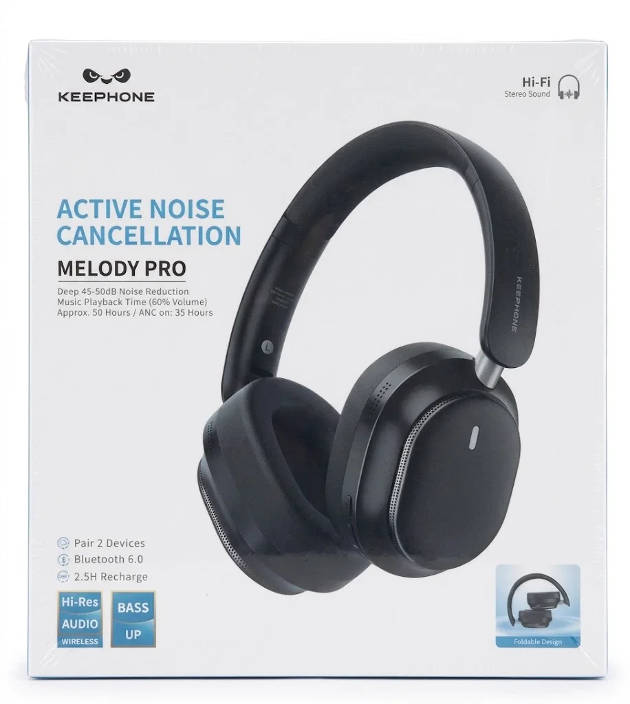 Полноразмерные беспроводные наушники Keephone Melody Pro ANC (Black)