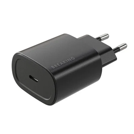 Адаптер Breaking P-07 USB-C 25W с кабелем Lightning 1m (Black)