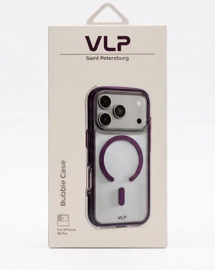 Чехол VLP Bubble Case с MagSafe для iPhone 17 Pro /18 Pro (Темно - вишневый)