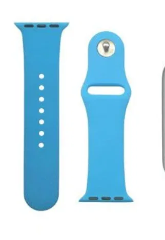 Ремешок силиконовый для Apple Watch 38/40/41, голубой