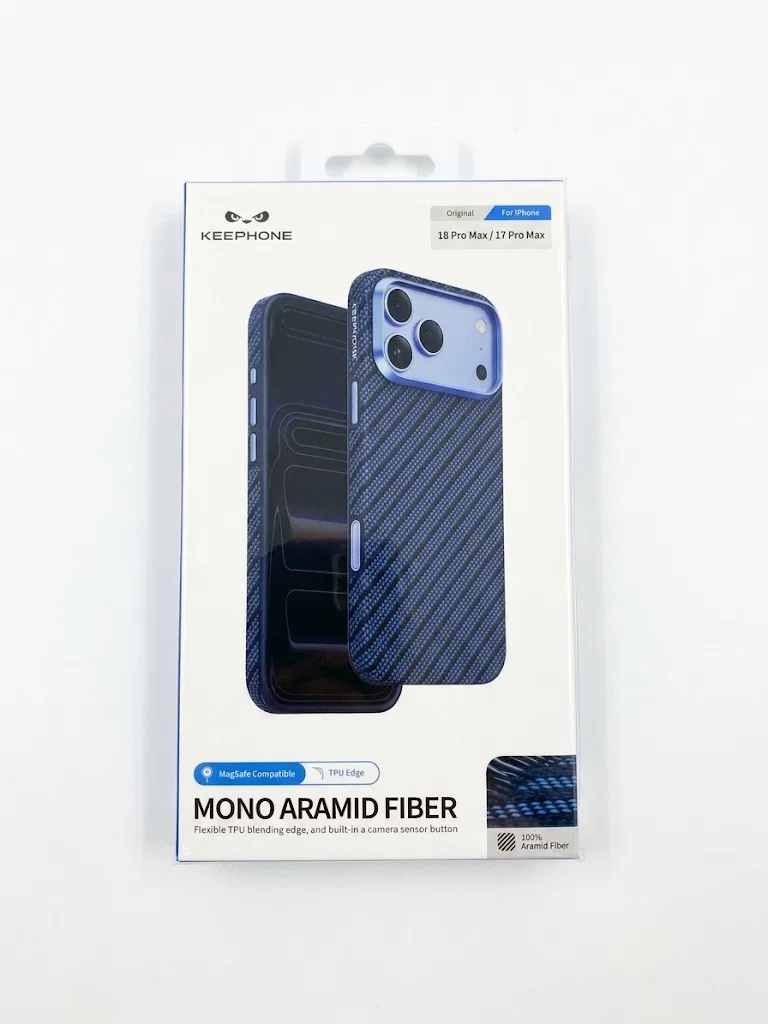 Защитный чехол Keephone Mono Aramid Fiber с Magsafe для 17 Pro Max / 18 Pro Max (Robin Blue)