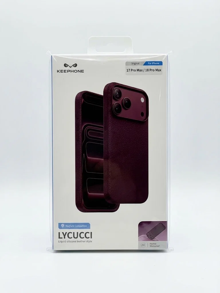 Защитный чехол Keephone Lycucci с Magsafe для 17 Pro Max / 18 Pro Max (Бургунди)