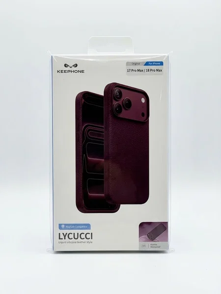 Защитный чехол Keephone Lycucci с Magsafe для 17 Pro Max / 18 Pro Max (Бургунди)