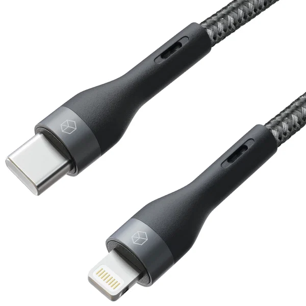 Кабель Breaking Tissue USB-C - Lightning 30W, 1m, черный