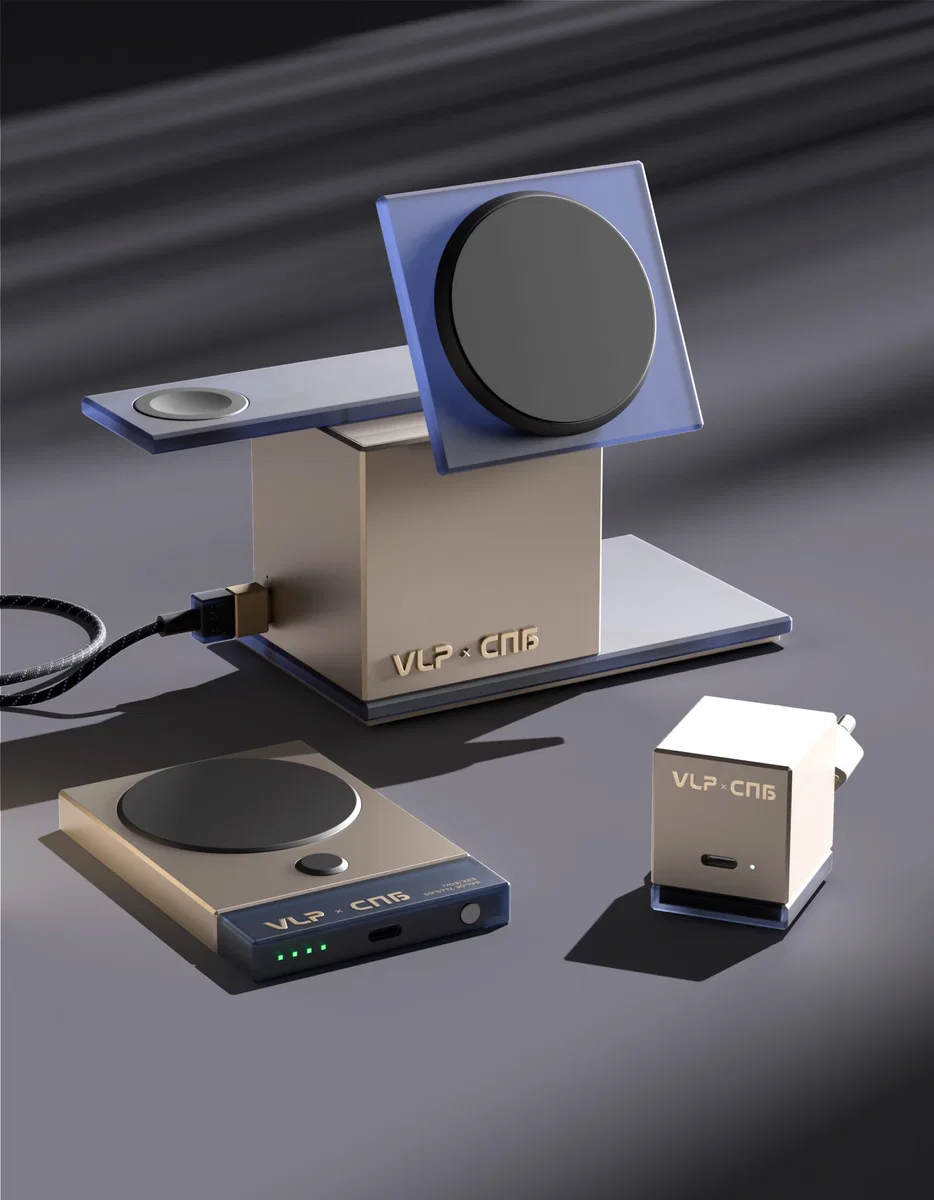 Беспроводная зарядная станция VLP x СПБ NEO 3 в 1 MagSafe 25W (Северное лето)