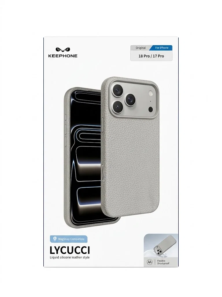 Защитный чехол Keephone Lycucci с Magsafe для 17 Pro / 18 Pro (Серый)