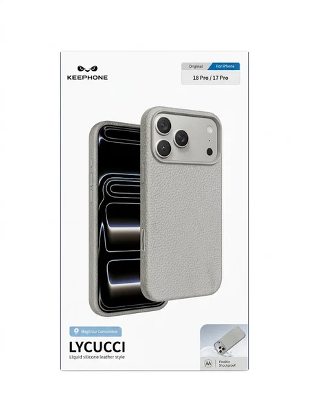 Защитный чехол Keephone Lycucci с Magsafe для 17 Pro / 18 Pro (Серый)