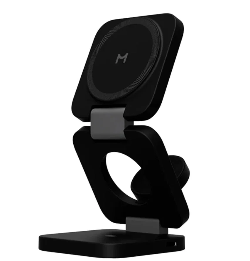 Беспроводная зарядная станция Magssory Flex 3 в 1 MagSafe 15W (Black)