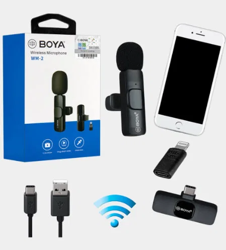 Микрофон накамерный BOYA WM-2 Type-C+Lightning