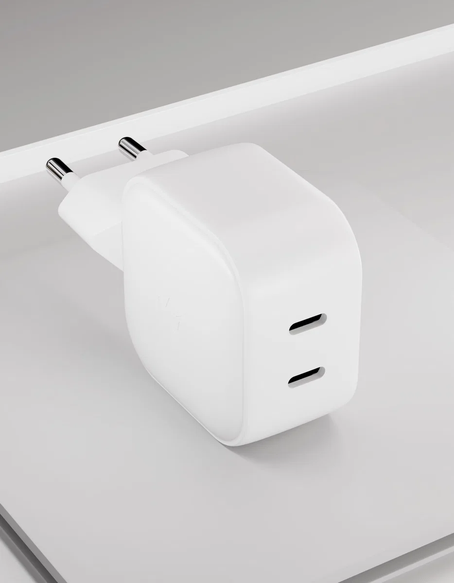 Адаптер VLP G-Charge 2xUSB-C 45W (White)