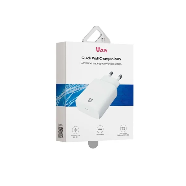 Адаптер Uzay Quick Charger USB-C 20W (White)