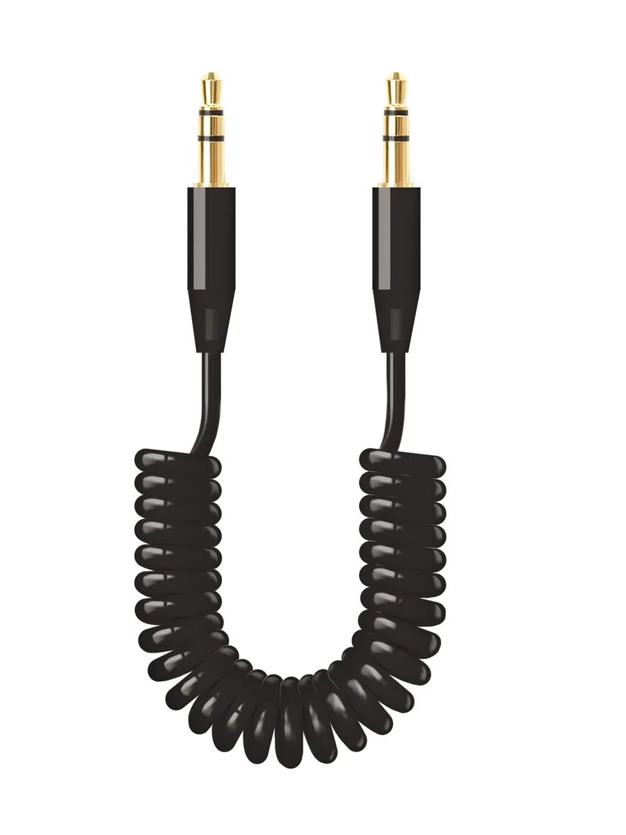 Кабель AUX Deppa 3.5mm - 3.5mm витой 1.2m (Black)
