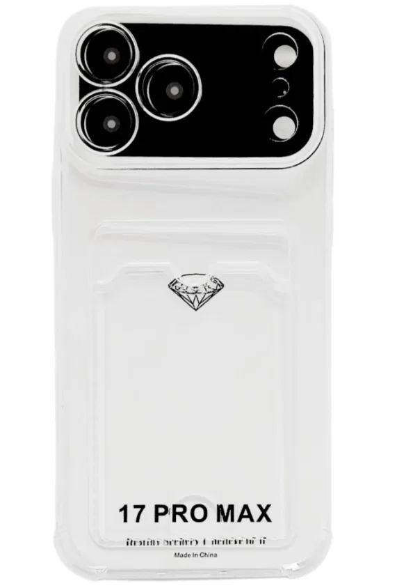 Чехол прозрачный с картхолдером для iPhone 17 Pro Max