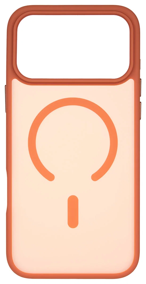 Чехол iP 17 Pro Max ERU Dark Magsafe (Orange)