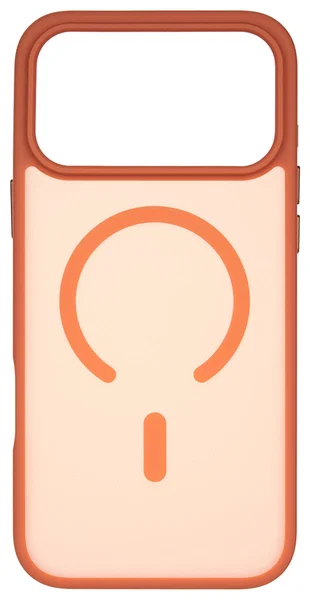 Чехол iP 17 Pro Max ERU Dark Magsafe (Orange)