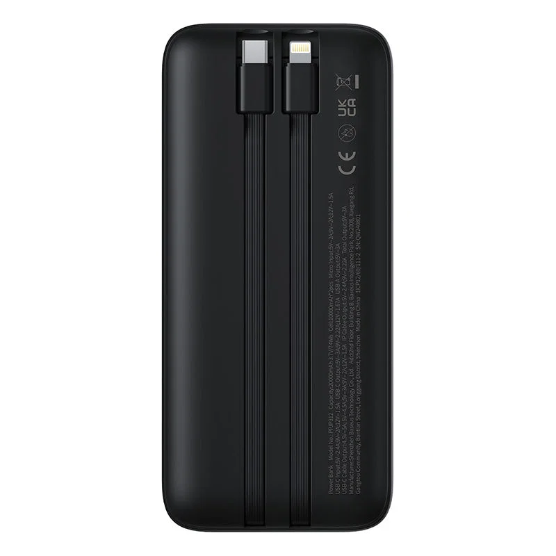 Внешний аккумулятор Baseus Lipow  Dual Cable 22.5w 20.0000 mAh