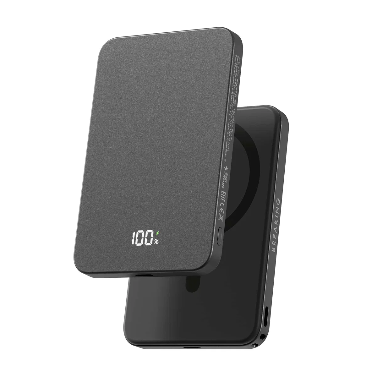 Внешний аккумулятор Breaking Slim Magsafe 20W 5000 mAh (Черный)