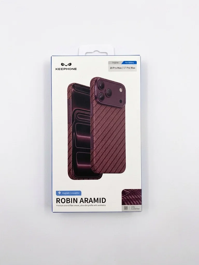 Защитный чехол Keephone Robin Aramid с Magsafe для 17 Pro Max/ 18 Pro Max (Burgundy)