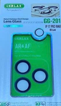 Защитное стекло на камеру Gerlax GG-201 17 Pro / 17 Pro Max, синий