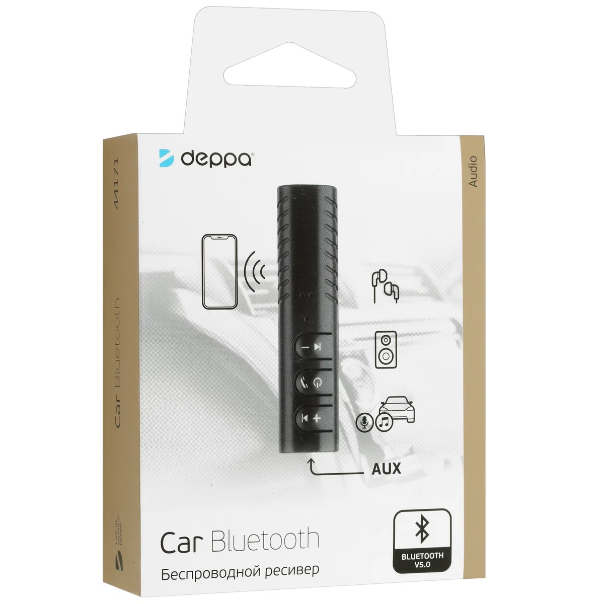 Bluetooth-ресивер AUX Deppa (Black)