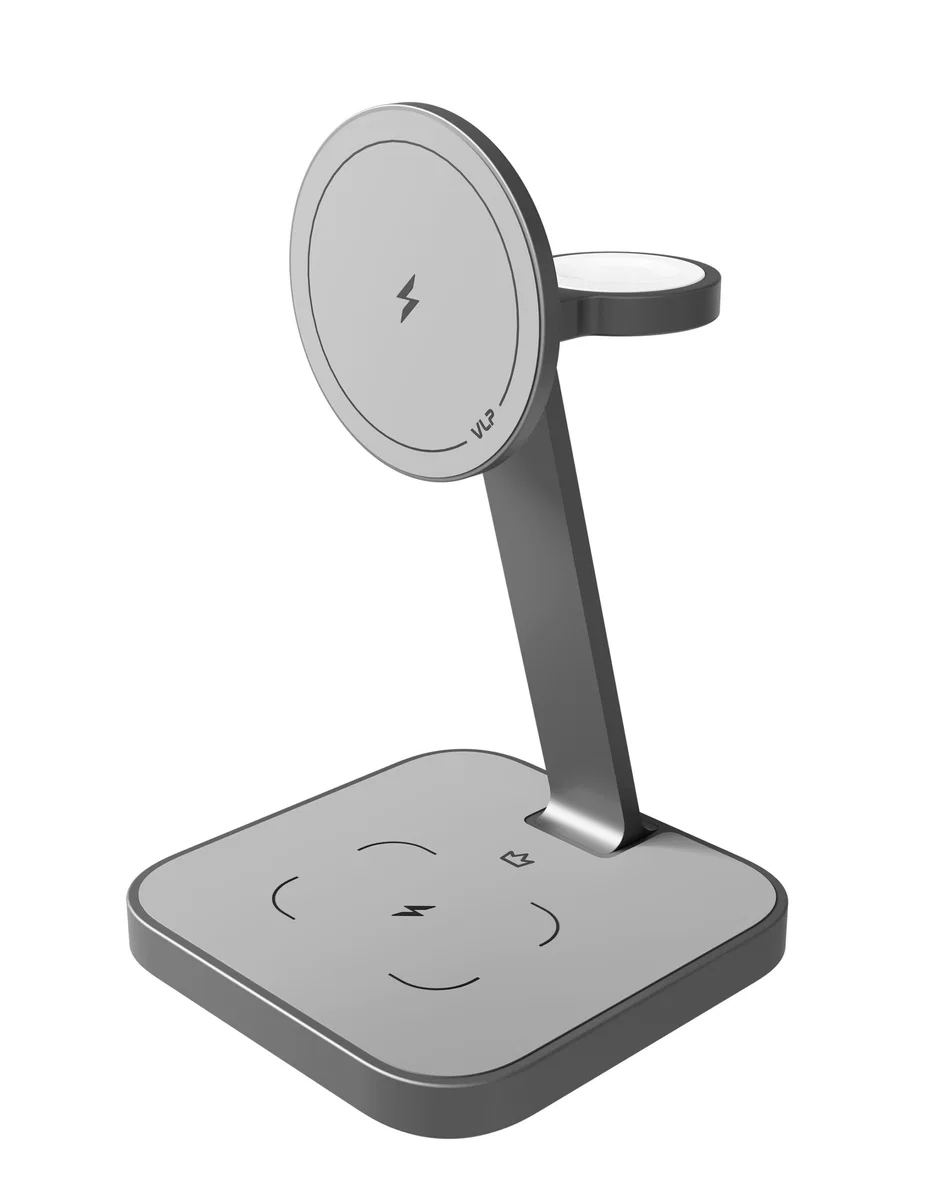 Беспроводная зарядная станция VLP Unity Power 3 в 1 MagSafe 15W (Space Gray)