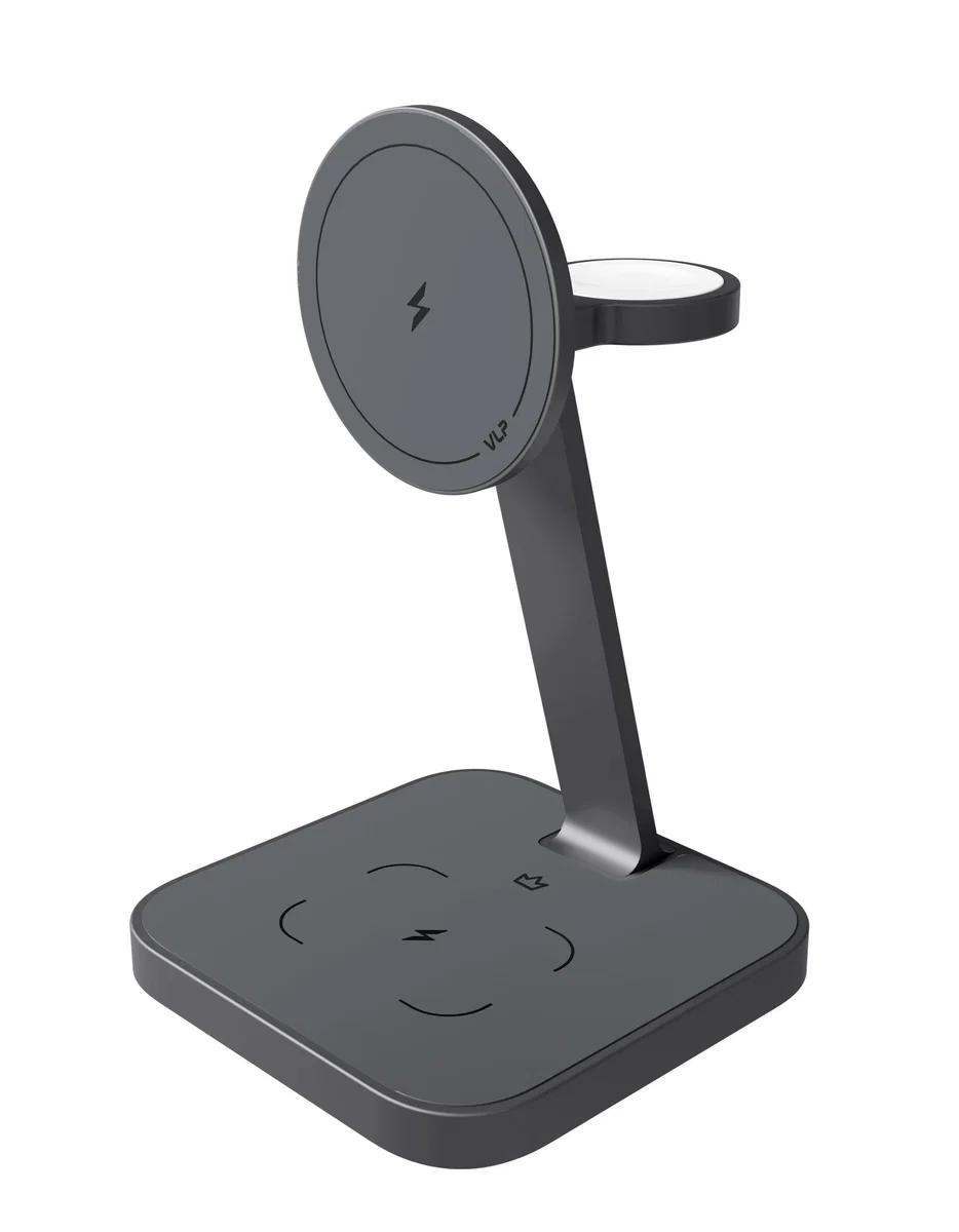 Беспроводная зарядная станция VLP Unity Power 3 в 1 MagSafe 15W (Space Gray)