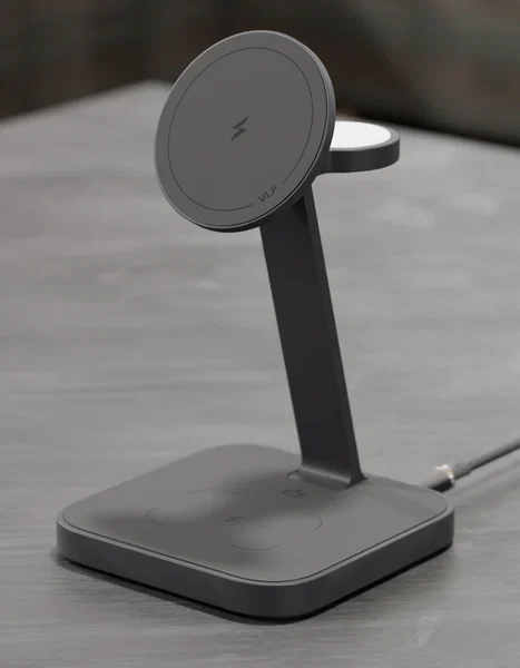 Беспроводная зарядная станция VLP Unity Power 3 в 1 MagSafe 15W (Space Gray)