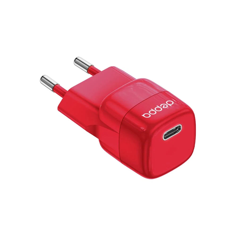 Адаптер Deppa GaN Mini USB-C 20W (Red)