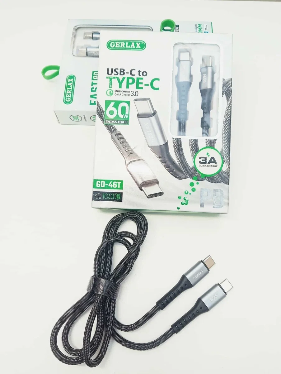Кабель Gerlax L9T USB-C - USB-C 60W (1m)