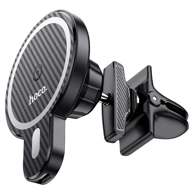 Автомобильный держатель Hoco CA85 Ultra-fast MagSafe с беспроводной зарядкой (Black)