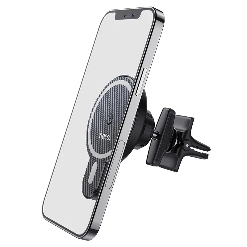 Автомобильный держатель Hoco CA85 Ultra-fast MagSafe с беспроводной зарядкой (Black)