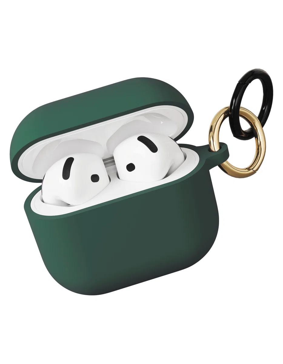 Чехол защитный VLP Charm Case для AirPods 4, темно-зеленый