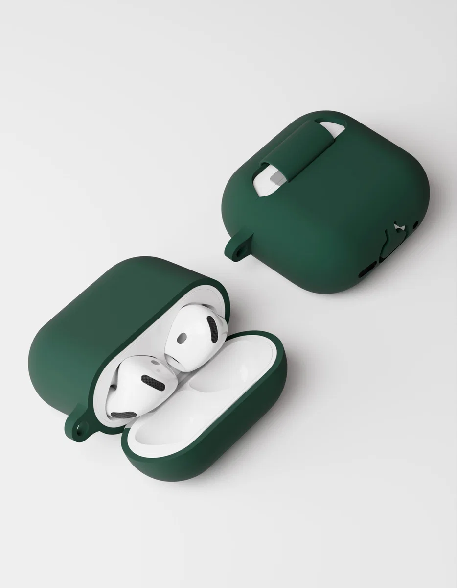 Чехол защитный VLP Charm Case для AirPods 4, темно-зеленый