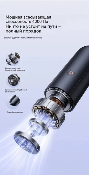 Автомобильный пылесос Baseus A0 Pro 4000Pa (Black)