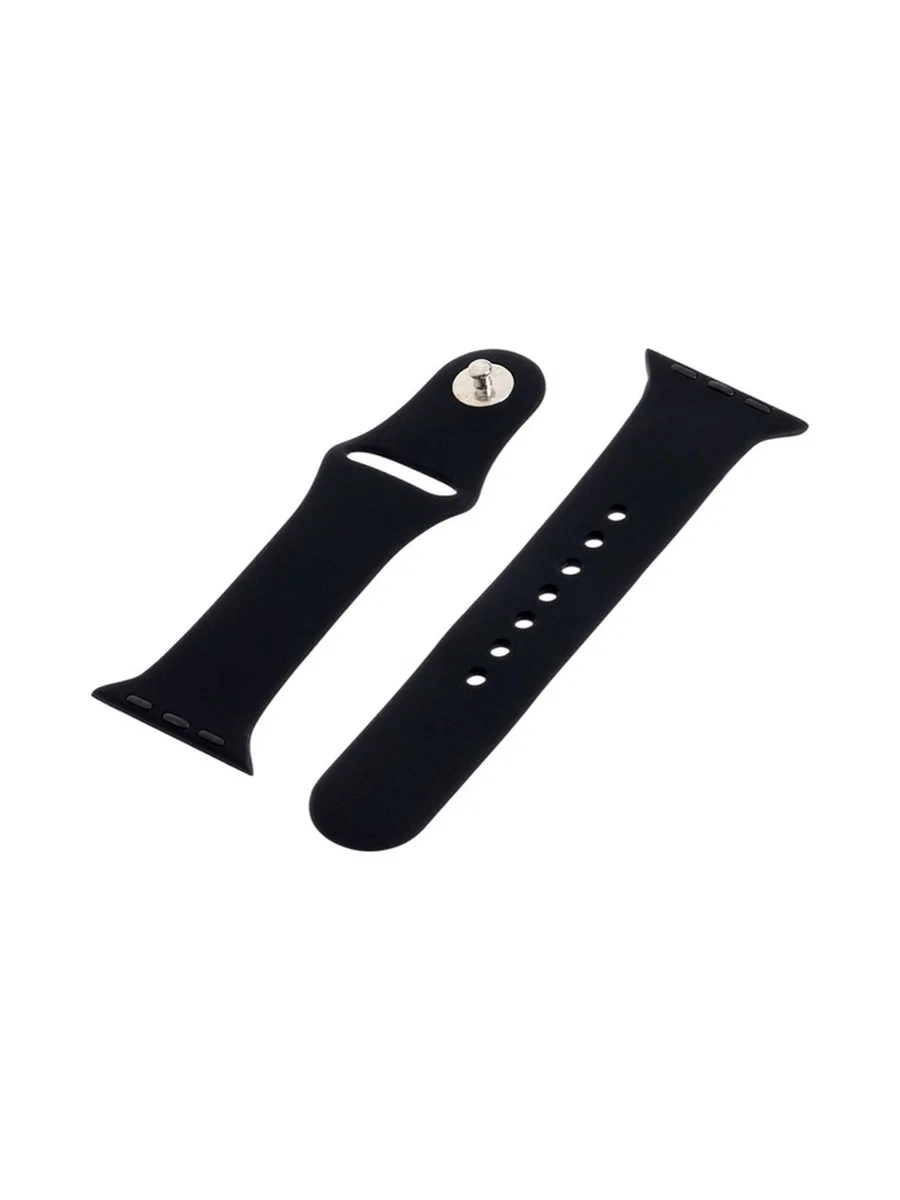 Ремешок силиконовый для Apple Watch 38/40/41, черный