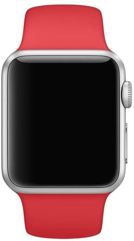Ремешок силиконовый для Apple Watch 38/40/41, красный
