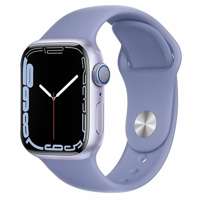 Ремешок силиконовый  для Apple Watch 42/44/45/49 серая лаванда