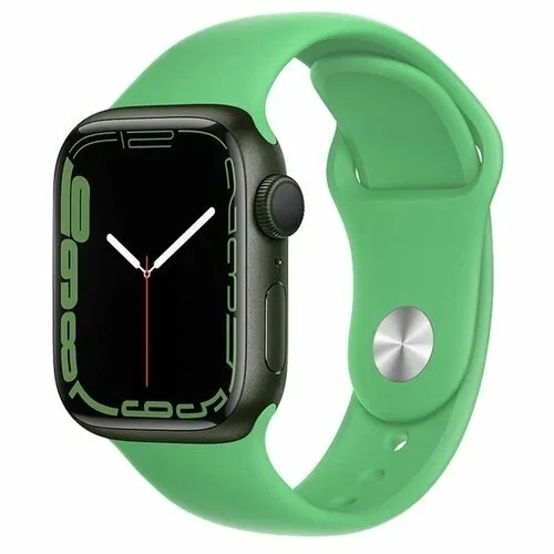 Ремешок рифленый силиконовый для Apple Watch 38/40/41, зеленый