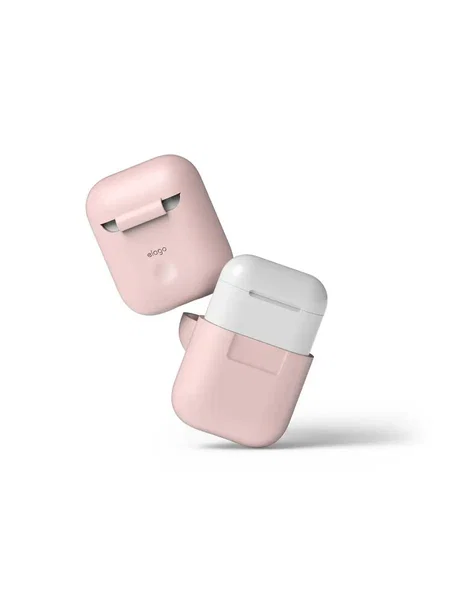 Silicone case for AirPods 1/2 розовый