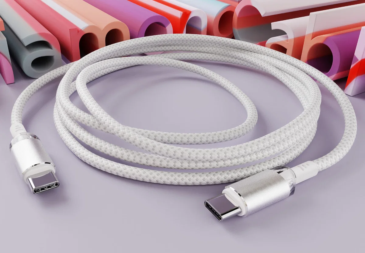 Кабель VLP Diamond USB-C - USB-C 1.2м , белый