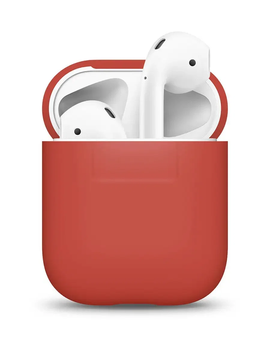 Silicone case for AirPods 1/2 красный