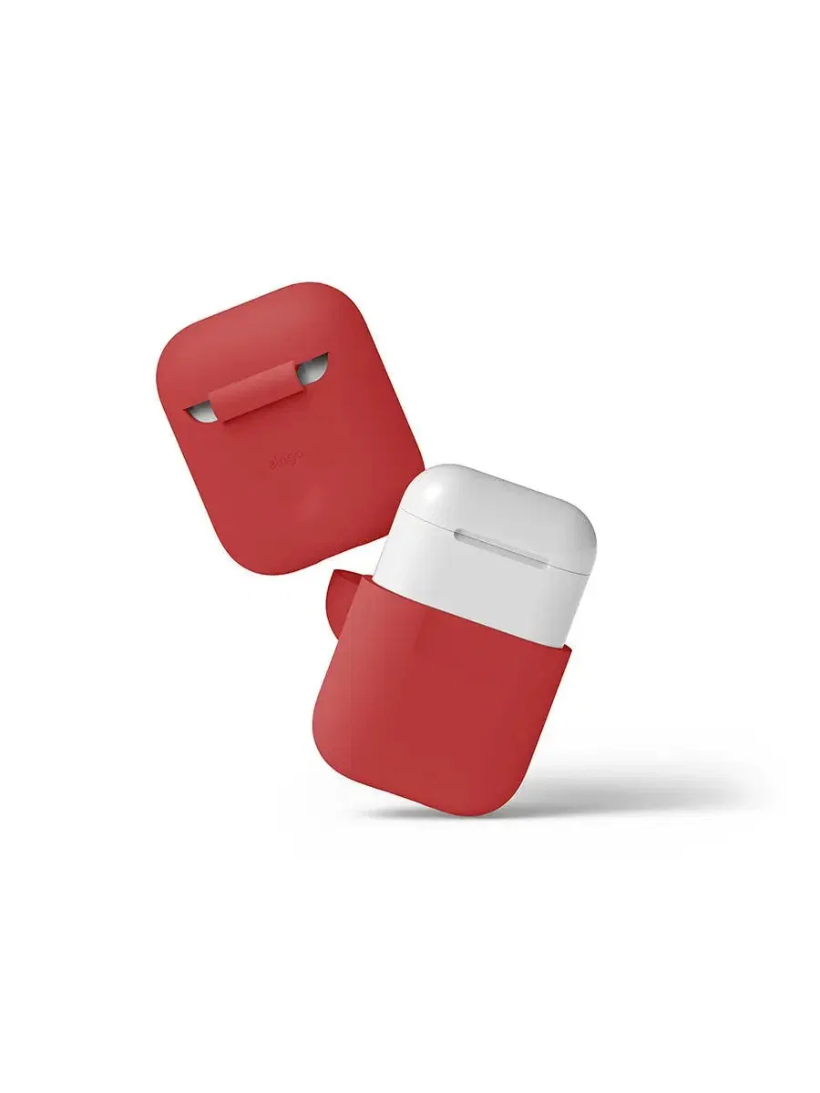 Silicone case for AirPods 1/2 красный