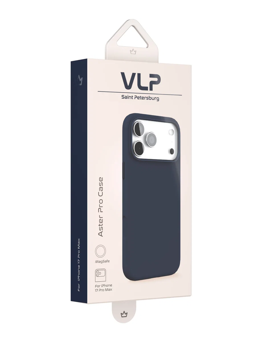 Чехол  VLP Aster Pro Case с MagSafe для iPhone 17 Pro Max, темно-синий