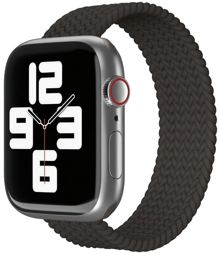 Ремешок нейлоновый плетёный VLP для Apple Watch 38/40/41, 2 шт черный