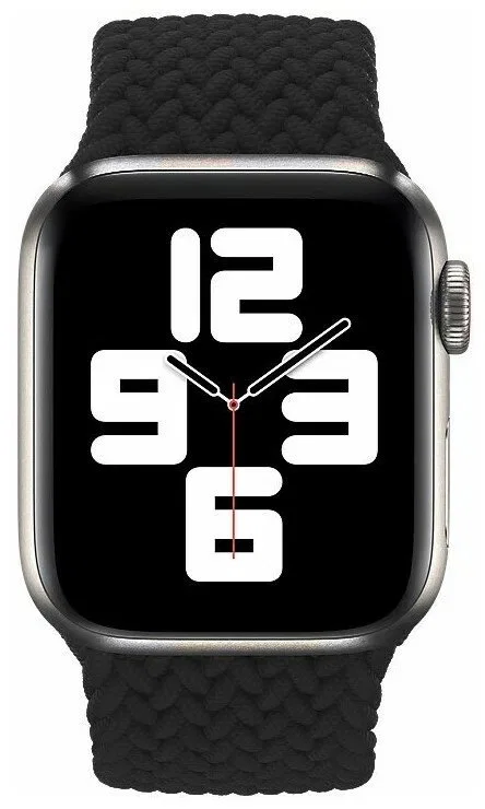 Ремешок нейлоновый плетёный VLP для Apple Watch 38/40/41, 2 шт черный